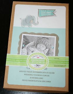 Sweet Baby BOY ANNOUNCEMENT or INVITATION KIT 50 COUNT New NIB 
