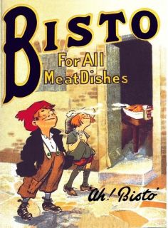 Bisto Gravy, Vintage Advert, Kitchen, Cafe or Restaurant, Small Metal 