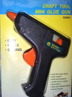   Gun 8mm Cheap Heating Hot Melt Glue Gun + 12 Gold Gllitter Glue Stick