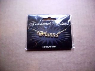 Stravina Personalized Necklaces Gold/ Silver Tone 18 Chain Brianna 