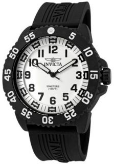 Invicta 0432 Watches,Mens Pro Diver White Dial Black Polyurethane 