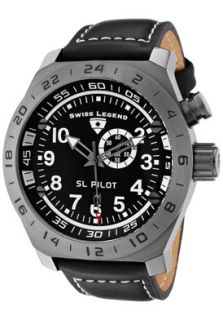 SWISS LEGEND 22827 GM 01 Watches,Mens SL Pilot GMT Black Dial 
