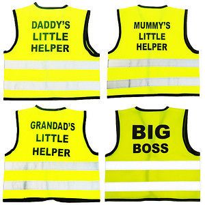 Kids Little Helper Printed Hi Viz Hi Visibility Safety Vest