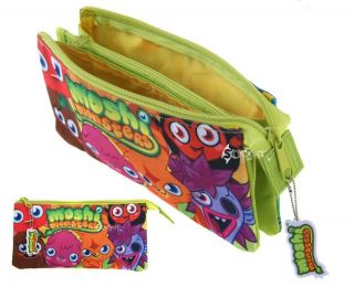 Official Moshi Monsters 3 Pocket Pencil Case School Stationery