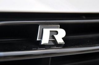 Black Metal Hood Front Grill Badge Emblem 3D For R Rline R line VW GTI 
