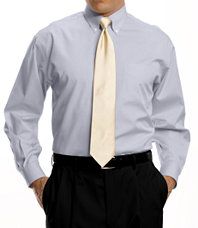 Traveler Pinpoint Solid Buttondown Collar Dress Shirt Big or Tall