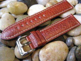 22mm Hadley Roma MS906 Tan Brown Leather Watch Band strap 22 mm For 