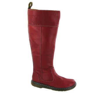 Womens Dr. Martens Haley Bright Red Knee High Leather Boots