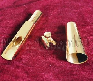 Super Metal new Gold Plated Baritone Saxophone Mouthpiece Sax Size 7