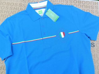   MEN BLUE PADDY PRO FLAGS ITALY ITALIA GOLF JEANS CLUB POLO T SHIRT