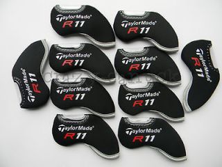 10 Black TaylorMade R11 Golf Iron Headcovers New Neoprene Covers