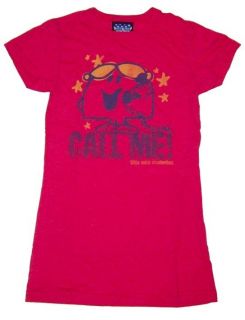 New Authentic Junk Food Little Miss Chatterbox Call Me Juniors Tee 