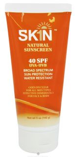 Life Flo   SK1N Natural Sunscreen Water Resistant 40 SPF   5 oz. UVA 