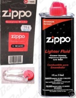 Zippo Gift Set, 4 oz Fluid, Wick & Flint ACCESSORIES **