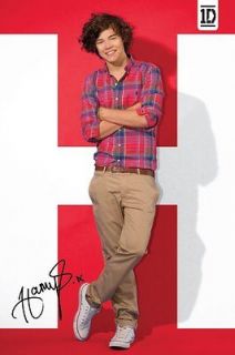 ID Harry   One Direction Harry   Red Background H   New Music Poster