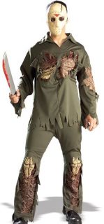 New Mens Halloween Friday the 13th Deluxe Jason Costume