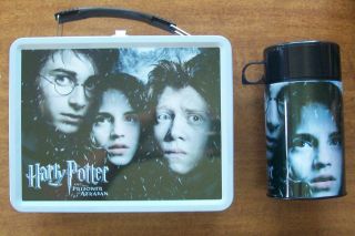 HARRY POTTER AND THE PRISONER OF AZKABAN METAL LUNCH BOX W/THERMOS