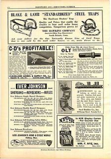 1935 AD Blake & Lamb Steel Leg Hold Traps Hawkins Co