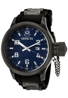 Invicta 0554 Watches,Mens Russian Diver Blue Dial Black Rubber, Men 