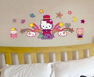 HELLO KITTY wall stickers 62 decals Shooting Star Moon colorful room 