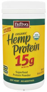 Buy Nutiva   Organic Hemp Protein 15g   16 oz. at LuckyVitamin 