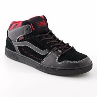 Vans Edgemont Skateboarding MENS Shoes sz 13 BLACK RED SUEDE