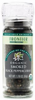 Frontier Natural Products   Black Peppercorns Smoked Organic   1.76 oz 