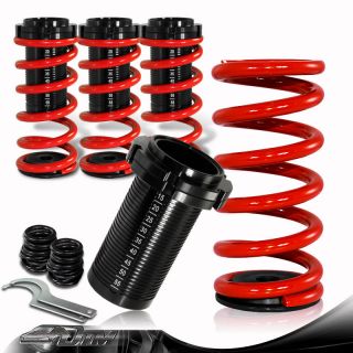 Red Adjustable High Performance Front+ Rear Coilover Lowering Spring 