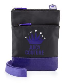 Canvas Crossbody Bag, Purple/Black   