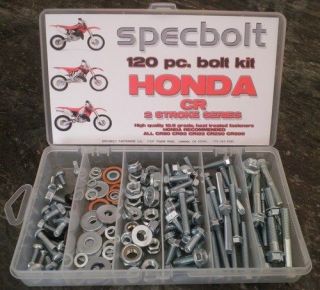 Specbolt 120 piece Honda CR Bolt Kit 80 85 125 250 450 500 CR85 Expert 
