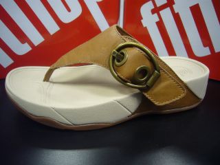 FITFLOP WOMENS SANDALS HOOPER TOFFEE TAN SIZE 9