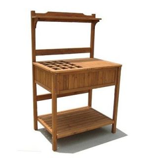Atlantic Outdoor Wood Potting Bench with Recessed Storage MPG PB02