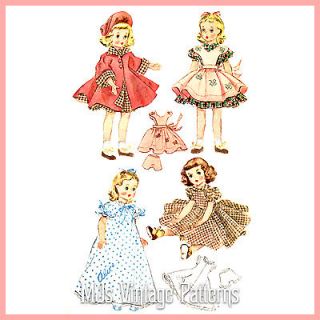 Vtg 1950s Dress Coat Pattern ~ 15 Sweet Sue, Miss Revlon, Toni 