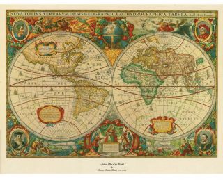 Wholesale Old World Map Painting   Extra Large Artwork (SKU 405305 