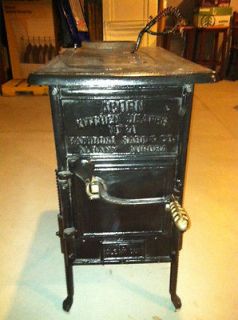 Antique 1911 Cast Iron Acorn Kitchen Heater No. 20, Rathbone, Sard 