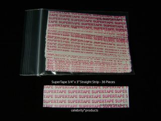 SuperTape 3/4 Straight Tape Original 36 Pc 1 Pack for Lace Wig Toupee 