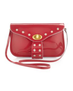Kelsie Patent Leather Clutch Bag, Carnation   Last Call by Neiman 
