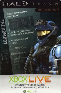 Halo Reach Limited Spartan Recon Helmet DLC Xbox Live Super Price and 