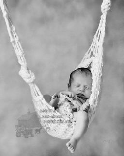 Newborn Hammock Cocoon Baby Photography Prop WHITE Handmade 0 3months