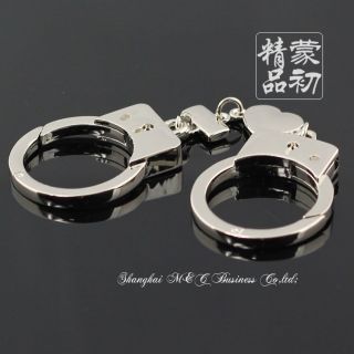 Fashion Romantic Love Handcuffs Keychain Key Chain Ring Keyring Key 