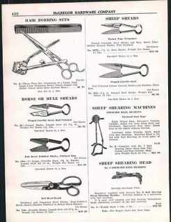 1928 ad Sheep Shearing Stewart Machines Shears 2 Page ad