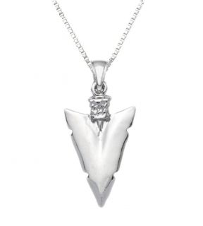 New Solid 0.925 Sterling Silver Indian Arrow Head Charm Pendant 