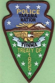 YAKAMA NATION TRIBAL POLICE DEPT ARROWHEAD SHAPE TREATY OF 1855 INDIAN