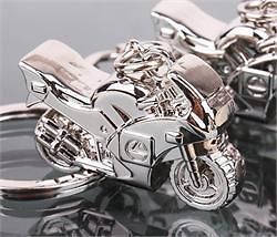 New Fashion Motorcycle Key Ring Chain Motor Silver Keychain Cute Loves 