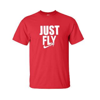 New JUST FLY T shirt Hip Hop Rap Wiz Khalifa Fan jet life multi color 