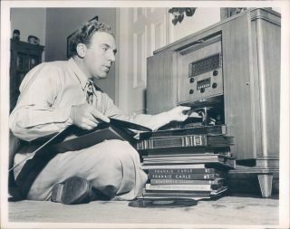1944 Movie Star William Bendix Old Record Player Radio Jazz Music 