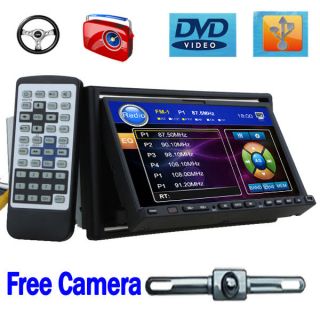   In Dash 2 Din Car DVD Player Touchscreen Radio Stereo+Back UP CAMERA
