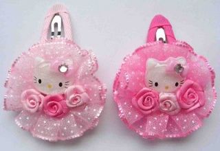   Kitty Flower Color baby girl hair clip Pin bow 2 Inch Wholesale #5