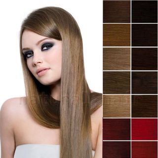   Clip In On Remy Human Hair Extensions DIY Full Head 6&8pcs All Color