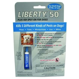 Liberty 50 flea drops, Ticks, Mosquitoes, Lice, Mites, small dogs 33 